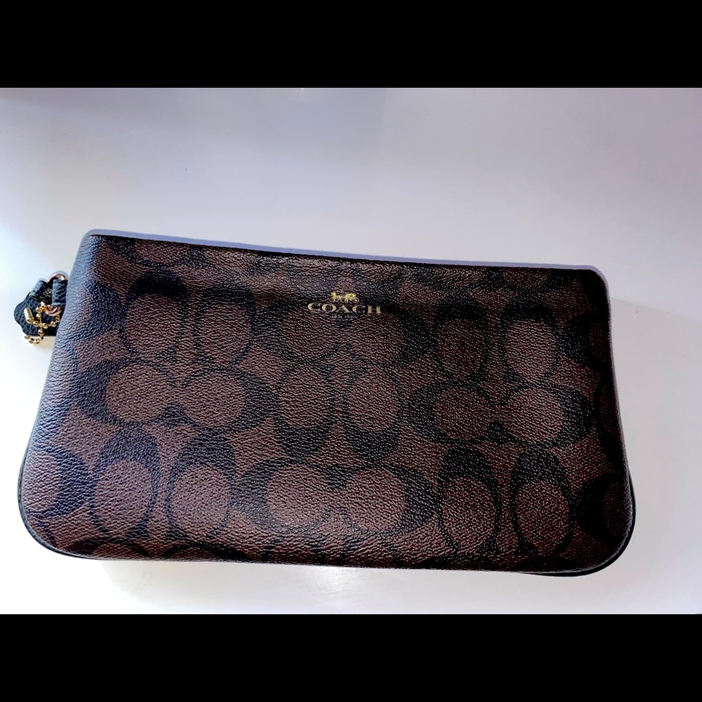 Coach Brown 9-inch Wristlet